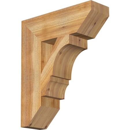 Ekena Millwork Balboa Slat Rough Sawn Bracket, Western Red Cedar, 6"W x 20"D x 24"H BKT06X20X24BOA06RWR